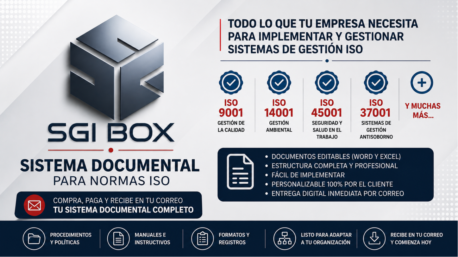 Paquete documental SGIBOX para normas ISO